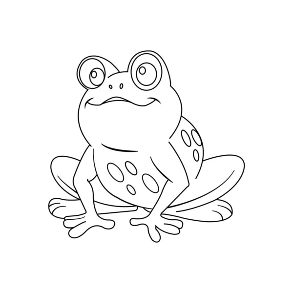 Frog Ikon Vektor Illustration Logotyp Design Mall — Stock vektor