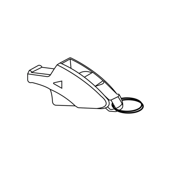 Silbato Vector Icono Ilustración Diseño Simple — Archivo Imágenes Vectoriales