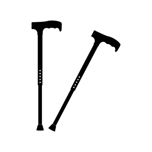 Muletas Vector Icono Ilustración Símbolo Diseño — Vector de stock