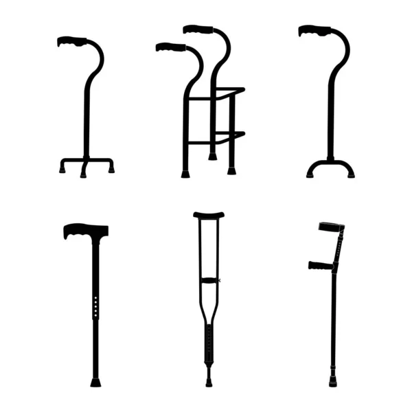Crutches Vector Icon Illustration Symbol Design — Stock Vector
