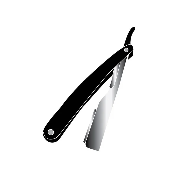 Barba Bigode Canivete Ícone Vetor Ilustração Design Simples —  Vetores de Stock