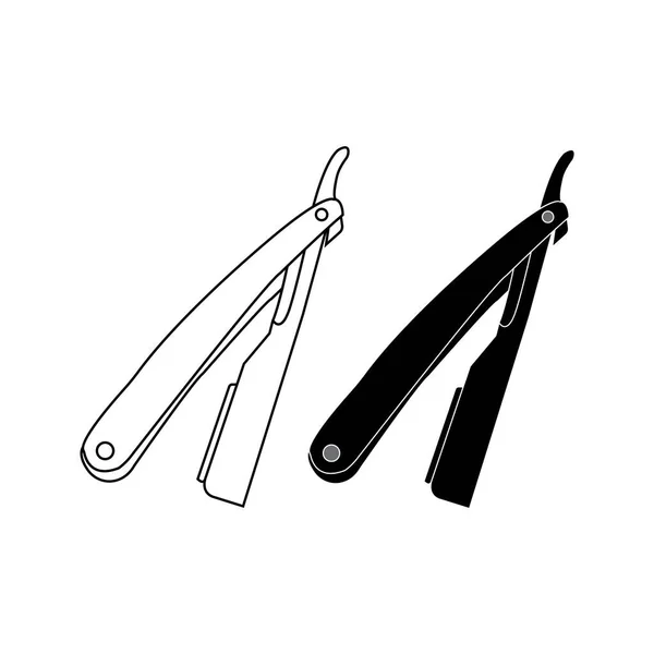 Bart Schnurrbart Taschenmesser Symbol Vektor Illustration Einfaches Design — Stockvektor