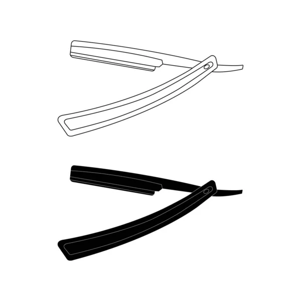 Bart Schnurrbart Taschenmesser Symbol Vektor Illustration Einfaches Design — Stockvektor