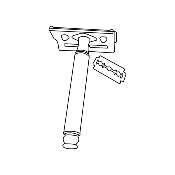 Bart Rasiermesser Symbol Vektor Illustration Symbol Design — Stockvektor