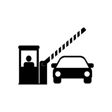 Toll kapısı simgesi vektör çizimi