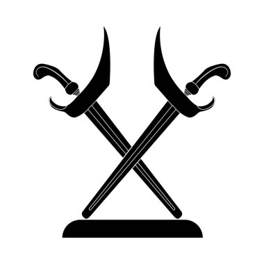 keris geleneksel Endonezya silahı düz çizim vektörü