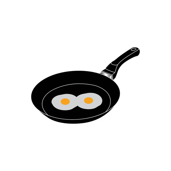 Τηγανητό Αυγό Εικονίδιο Διάνυσμα Εικονογράφηση Σύμβολο Σχεδιασμός — Διανυσματικό Αρχείο
