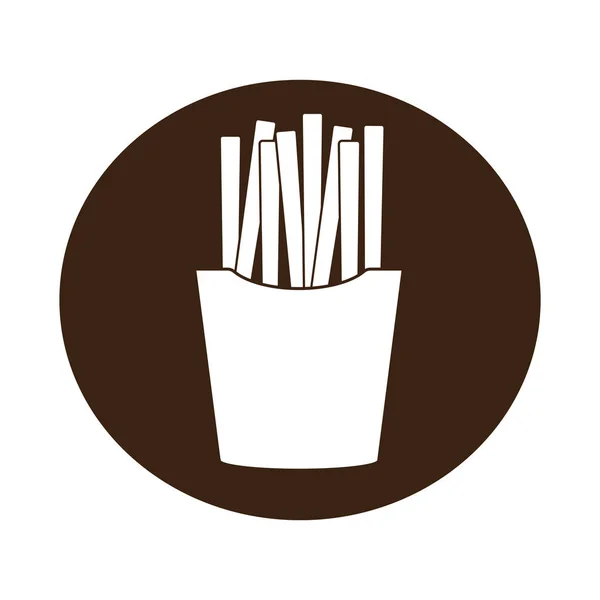 Potato Stick Icono Vector Ilustración Símbolo Diseño — Archivo Imágenes Vectoriales