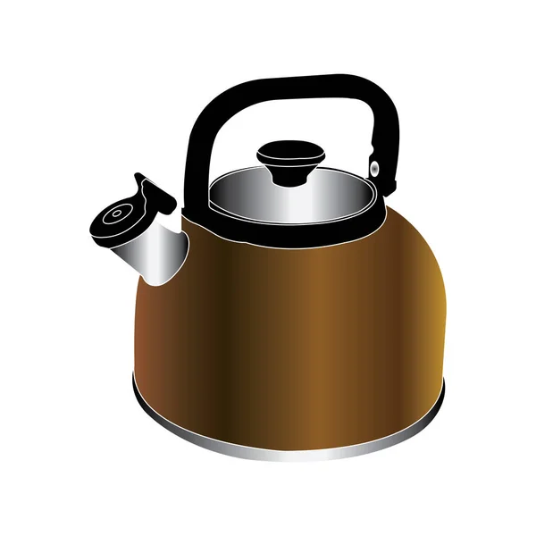 Teapot Icon Vector Simple Design Template — Stock Vector