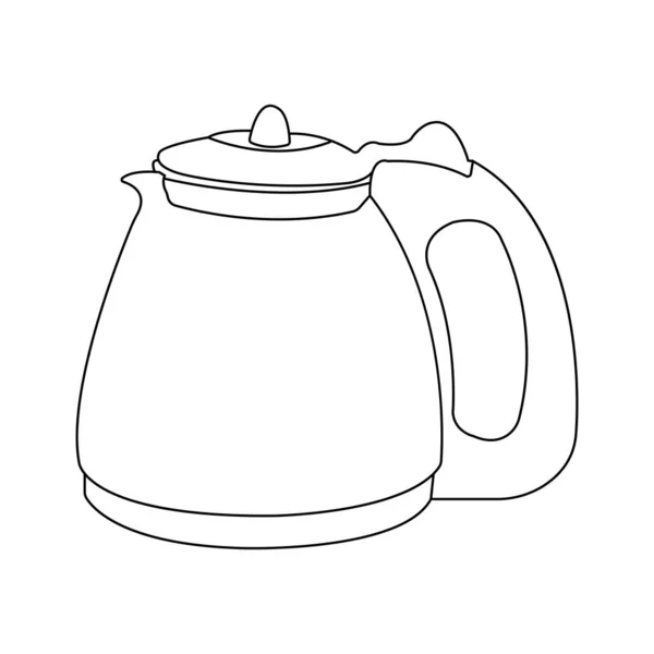 Вектор Значок Чайник Простой Дизайн Шаблон — стоковый вектор