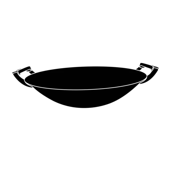 Frying Pan Icon Vector Illustration Symbol Design — Stock Vector
