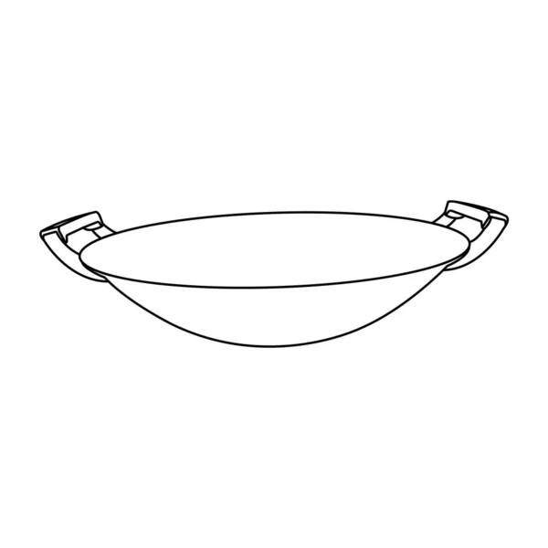 Stekpanna Ikon Vektor Illustration Symbol Design — Stock vektor