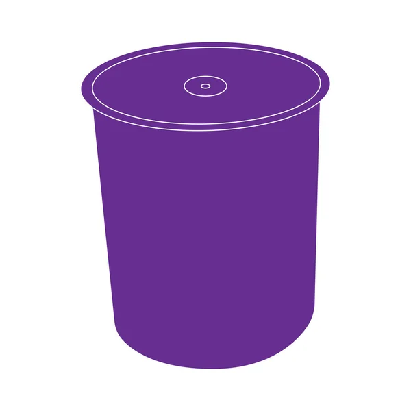 Plastic Pot Pictogram Vector Illustratie Eenvoudig Ontwerp — Stockvector