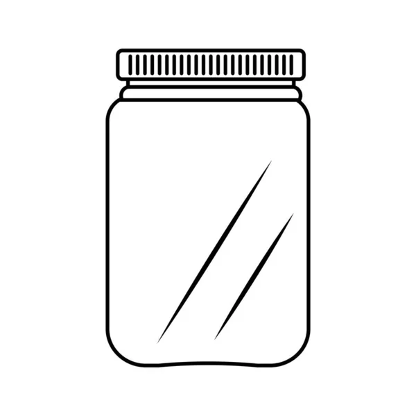 ガラス瓶アイコンベクトルイラストロゴデザイン — ストックベクタ