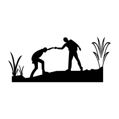 dostluk simgesi vektör illüstrasyon tasarımı