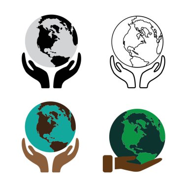 Globe logo vektör tasarımı çizimi