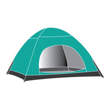 kamp çadırı simgesi vektör illüstrasyon tasarımı