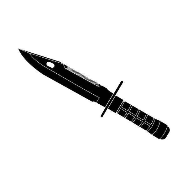 Vojenský Nůž Ikona Vektor Ilustrační Symbol Design — Stockový vektor