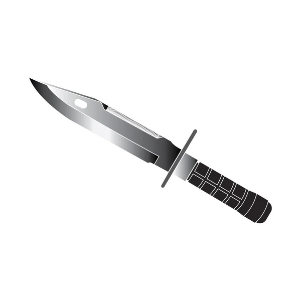 Couteau Militaire Icône Vectoriel Illustration Symbole Conception — Image vectorielle