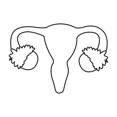 uterus simgesi vektör illüstrasyon sembolü tasarımı