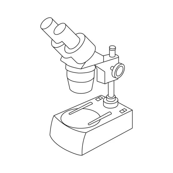 Vetor Ícone Microscópio Ilustração Design Logotipo Fundo Médico —  Vetores de Stock
