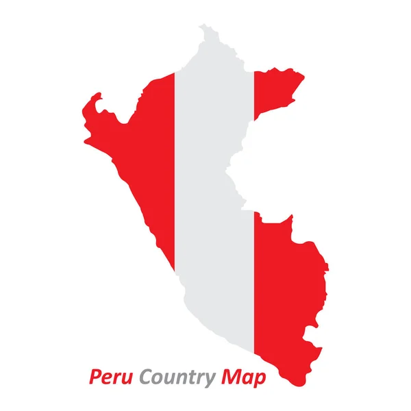 Desain Simbol Gambar Vektor Peta Peru - Stok Vektor