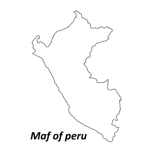 Peru Mapa Wektor Ikona Ilustracja Symbol Projekt — Wektor stockowy