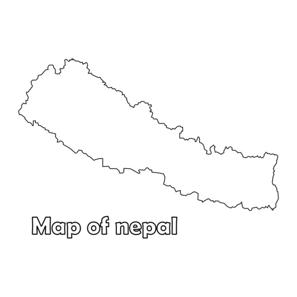 Népal Carte Icône Vectoriel Illustration Symbole Conception — Image vectorielle