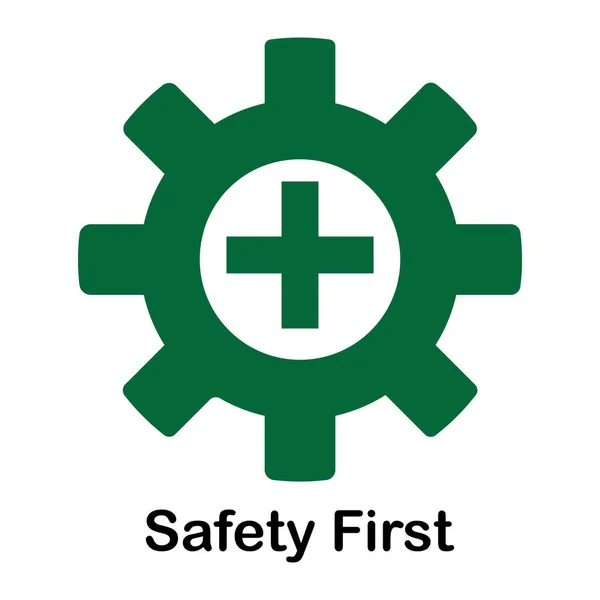 Sicurezza Prima Icona Vettore Illustrazione Simbolo Design — Vettoriale Stock