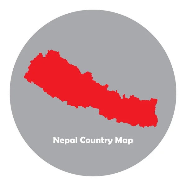 Nepal Mapa Icono Vector Ilustración Símbolo Diseño — Vector de stock
