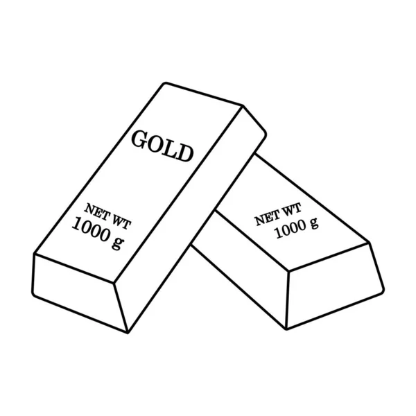 Goldbarren Symbol Vektor Illustration Design Vorlage — Stockvektor