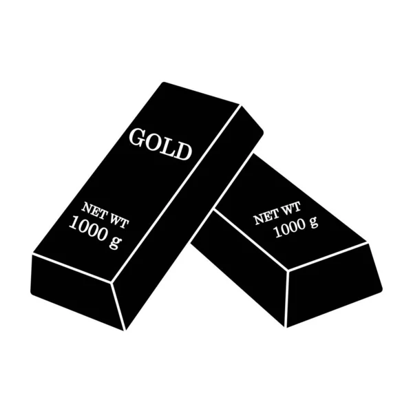Złoty Pasek Ikona Wektor Ilustracja Wzór — Wektor stockowy