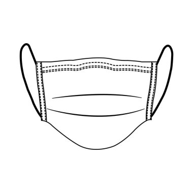 Maske simgesi vektör illüstrasyon tasarımı