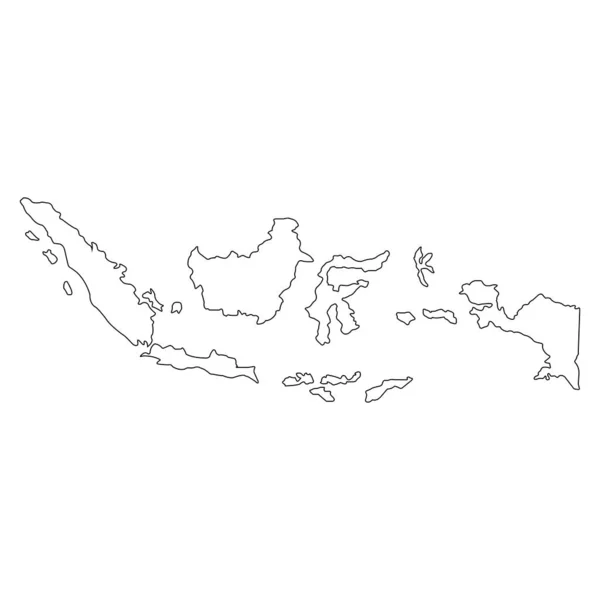 Ινδονησία Χάρτη Εικονίδιο Διάνυσμα Απεικόνιση Απλό Σχέδιο — Διανυσματικό Αρχείο
