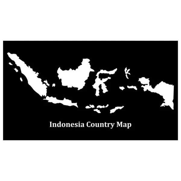 Indonesia Mappa Icona Vettoriale Illustrazione Design Semplice — Vettoriale Stock