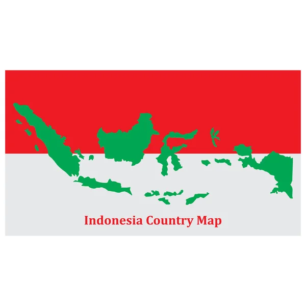 Indonesia Memetakan Gambar Vektor Ikon Sederhana - Stok Vektor