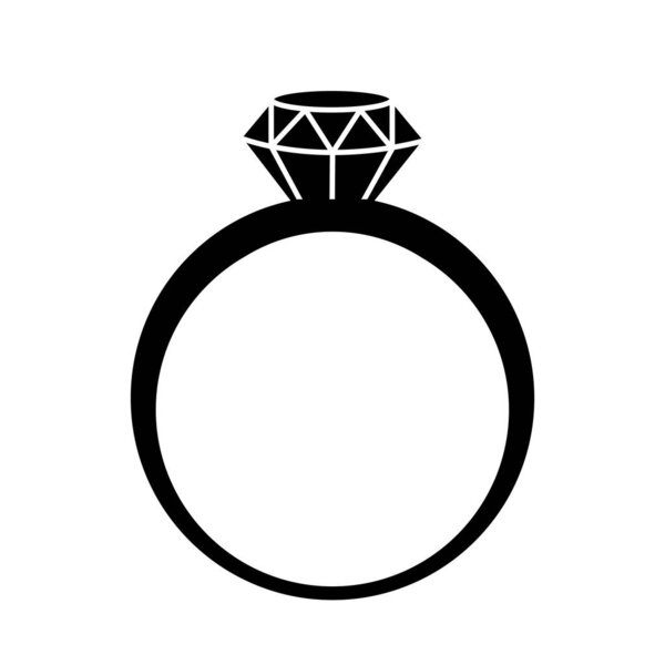 Иллюстрация векторного дизайна иконки Diamond Ring