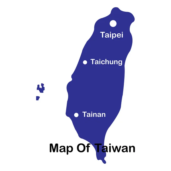 Taïwan Carte Logo Vectoriel Illustration Conception Simple — Image vectorielle