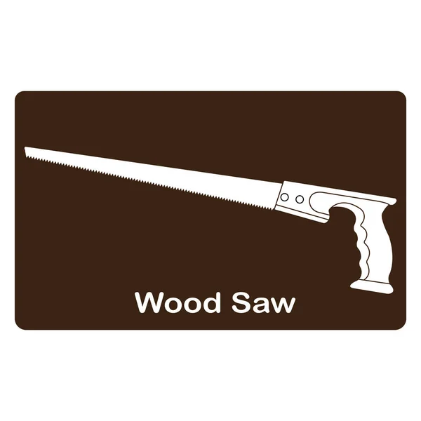 Wood Saw Icon Vector Illustration Simple Design — Stock Vector