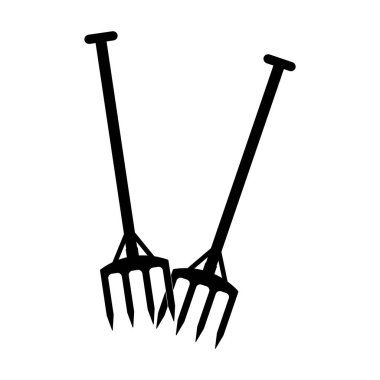 Pitchfork simgesi vektör illüstrasyon sembolü tasarımı