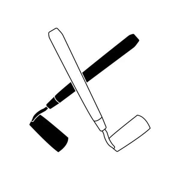 Pequeno Desenho Símbolo Ilustração Vetor Ícone Enxada —  Vetores de Stock