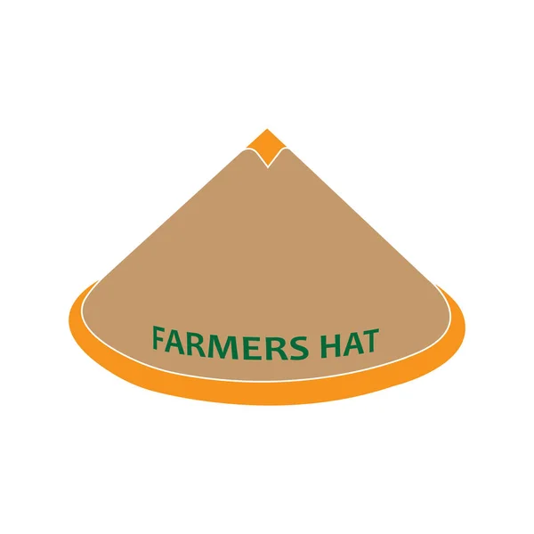 Καπέλο Αγρότη Εικονίδιο Διάνυσμα Απεικόνιση Απλό Σχέδιο — Διανυσματικό Αρχείο