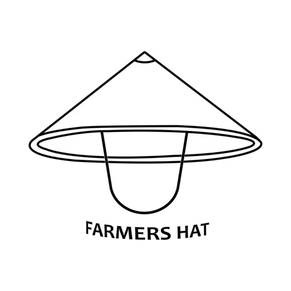 Granjero Sombrero Icono Vector Ilustración Diseño Simple — Archivo Imágenes Vectoriales