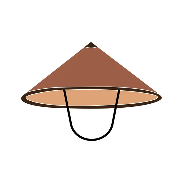 ファーマーの帽子アイコンベクターイラストシンプルなデザイン — ストックベクタ