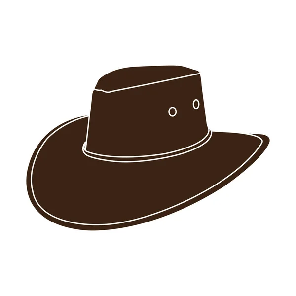 Chapeau Cowboy Icône Vectoriel Logo Design — Image vectorielle