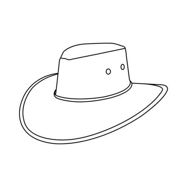 Іконка Ковбойського Капелюха Векторний Дизайн Логотипу — стоковий вектор