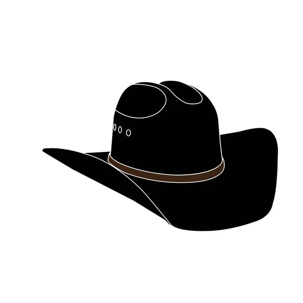 Cowboy Cappello Icona Vettoriale Logo Design — Vettoriale Stock