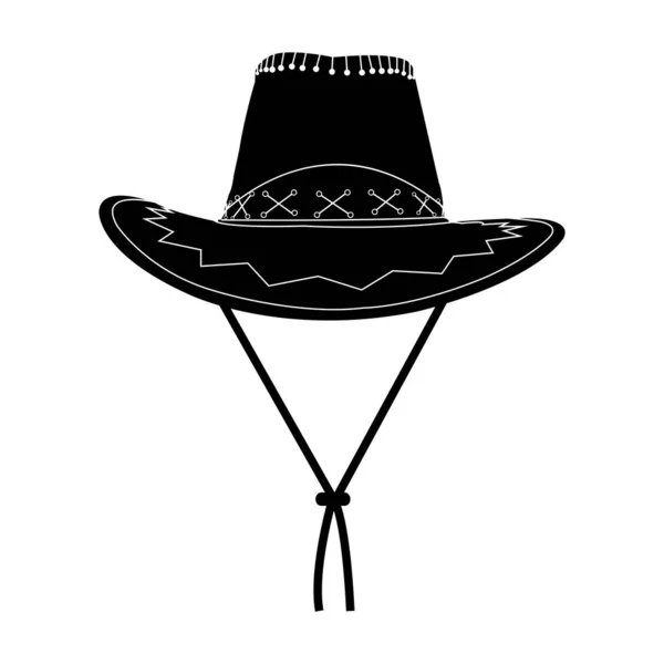 Cowboy Sombrero Logo Vector Ilustración Símbolo Diseño — Vector de stock