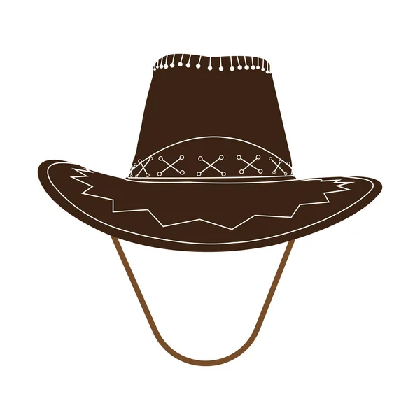 Ковбойская Шляпа Логотип Векторной Иллюстрации Дизайн Символа — стоковый вектор