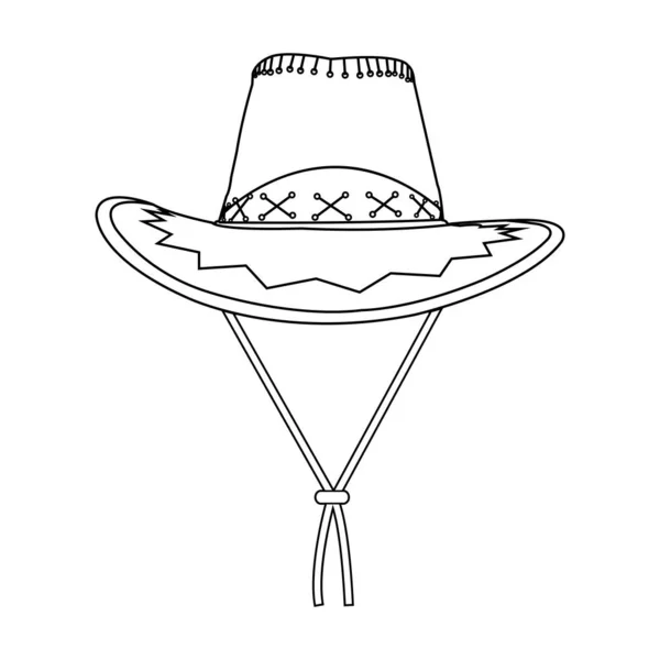Cowboy Hat Logo Vector Illustration Symbol Design — Stock Vector